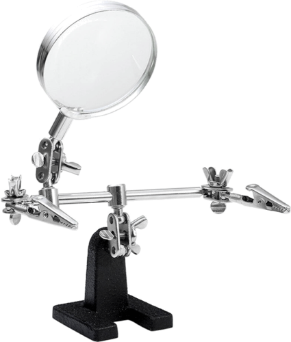 Jewelry stand with tongs and magnifying glass (1)