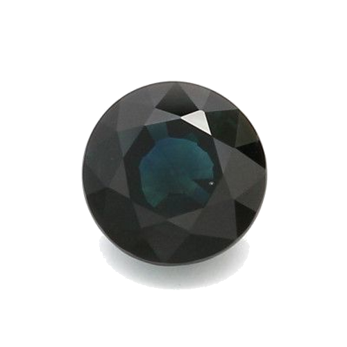 2.16 carat BLUE BRILLIANTSTEP cut Round Safyras (1)