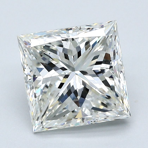 3.02 carat I-VS2 Natūralus Princess Deimantas (1)