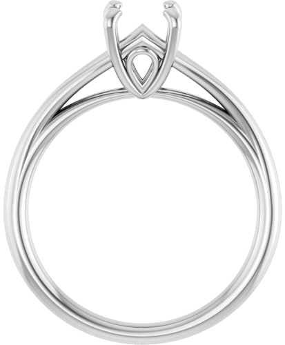 14K White 6.5 mm Round Solitaire Ring Mounting (2)