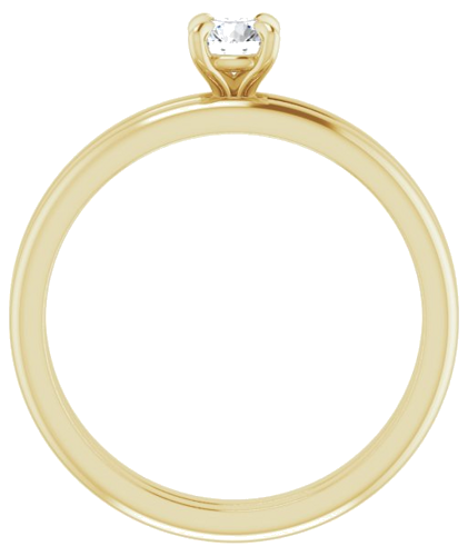 14K Yellow  4.1 mm Round Solitaire Engagement Ring Mounting (7)
