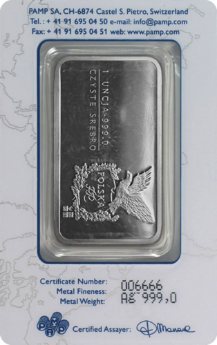 1 oz Collectible Investment Silver Bar Wilk PAMP (3)