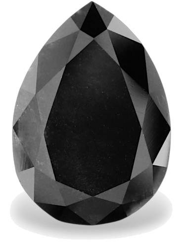 3.46 carat Fancy Black-VVS2 Natūralus Pear Deimantas (1)