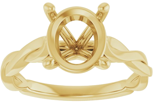 Sužadėtuvių Žiedas „Infinity-Inspired“ 14k yellow gold Oval 10mm x 8mm (3)