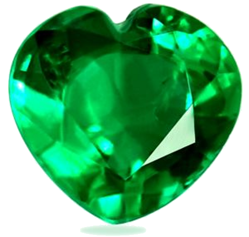 0.59 carat GREEN Heart Smaragdas (1)