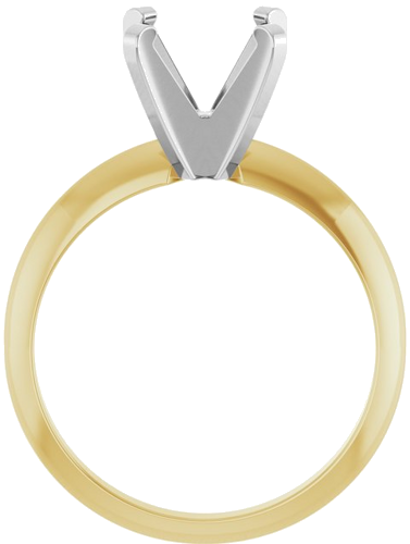 Sužadėtuvių Žiedas „Lightweight Solitaire“ 14k yellow/white gold Round 8mm (2)