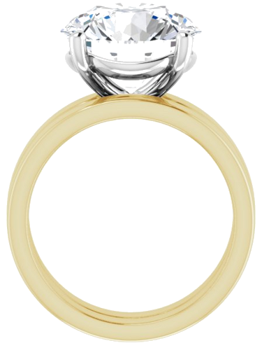 Sužadėtuvių Žiedas „Solitaire“ 14k yellow/white gold Round 12mm (7)
