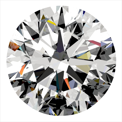 0.4 carat E-SI2 Very Good cut Natūralus Round Deimantas (1)