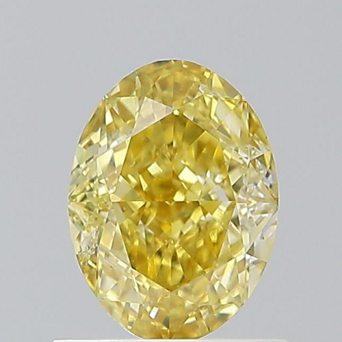 1.01 carat Fancy Intense Yellow-SI2 Natūralus Oval Deimantas (1)