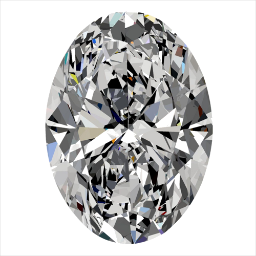 0.4 carat F-VVS2 Natūralus Oval Deimantas (1)