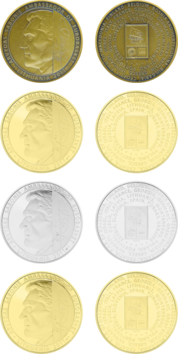 Medal Set with A. Sabonis' Signature and EuroBasket 2011, Lithuania Inscription (2)