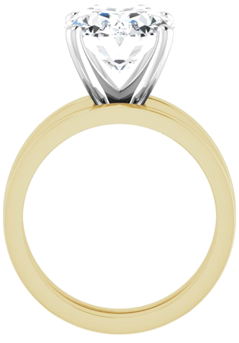 14K Yellow White 12x10 mm Oval Solitaire Engagement Ring Mounting (7)