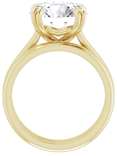 Sužadėtuvių Žiedas „Double Claw-Prong“ 14k yellow gold Round 11mm (7)