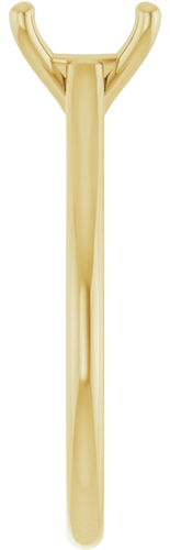 14K Yellow 8 mm Round Solitaire Engagement Ring Mounting (4)