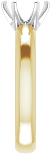 Sužadėtuvių Žiedas „Solitaire“ 750 Geltonojo Aukso Ir 950 Platinos Round 7.4mm (4)