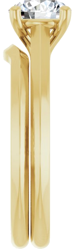 Sužadėtuvių Žiedas „Claw-Prong“ 10k yellow gold Round 6.5mm (9)