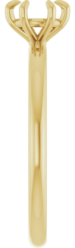 Sužadėtuvių Žiedas „Solitaire“ 585 Geltonojo Aukso Round 5.2mm (4)