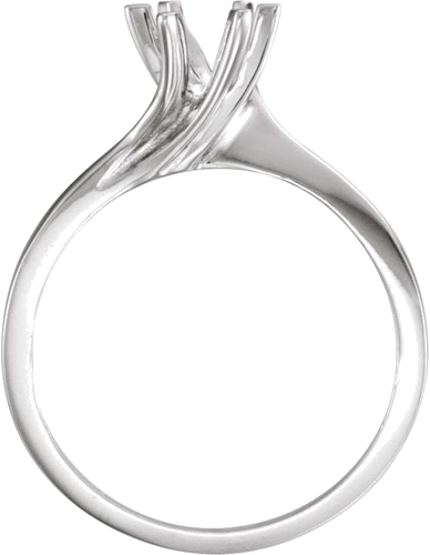 Sužadėtuvių Žiedas „Solitaire“ 14k white gold Round 5.2mm (2)