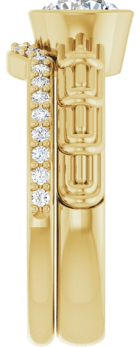 14K Yellow 6.5 mm Round Solitaire Engagement Ring Mounting (9)