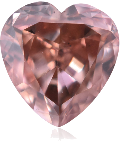 0.3 carat Fancy Deep Brownish Orangey Pink-VS2 Natūralus Heart Deimantas (1)
