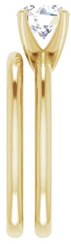 Sužadėtuvių Žiedas „Solitaire“ 417 Geltonojo Aukso Round 6.5mm (9)