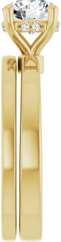 Sužadėtuvių Žiedas „Hidden Halo-Style“ 14k yellow gold Round 6.5mm (9)