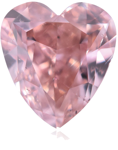 0.32 carat Fancy Intense Orangey Pink-SI1 Natūralus Heart Deimantas (1)