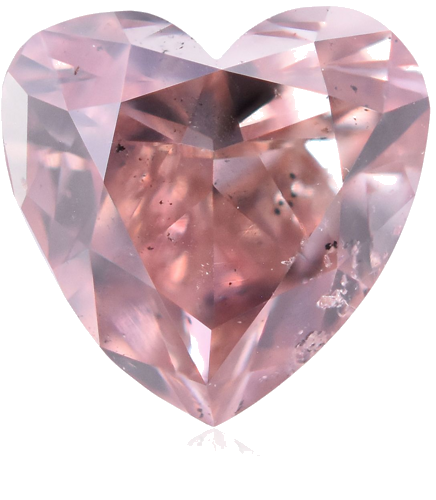 0.5 carat Fancy Deep Orangey Pink-SI2 Natūralus Heart Deimantas (1)