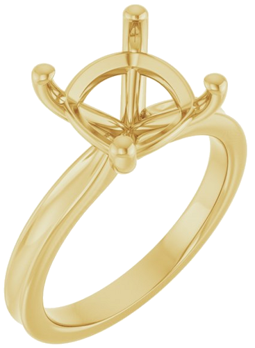 Sužadėtuvių Žiedas 14k yellow gold Cushion 9mm (1)