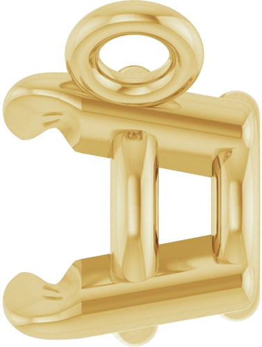 14K Yellow 4 mm Round 4-Prong Claw Necklace Center (3)