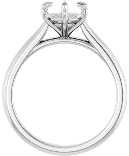 Sužadėtuvių Žiedas „Claw-Prong“ 14k white gold Oval 9mm x 7mm (2)