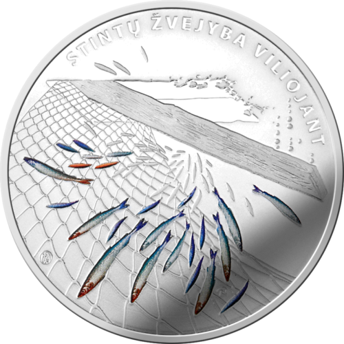 2019 Smelt fishing attracting Lithuania 10 euro silver coin (1)