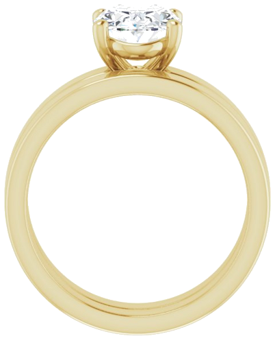 14K Yellow 9x7 mm Oval Solitaire Engagement Ring Mounting (7)