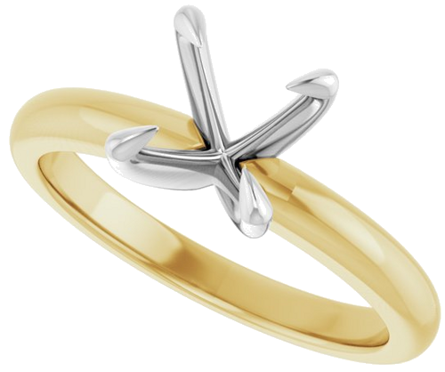 Sužadėtuvių Žiedas „Claw-Prong Solitaire“ 18k yellow/white gold Round 7.4mm (5)