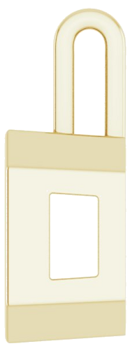 Pakabukas „Solitaire“ 585 Geltonojo Aukso Asscher 10mm (3)