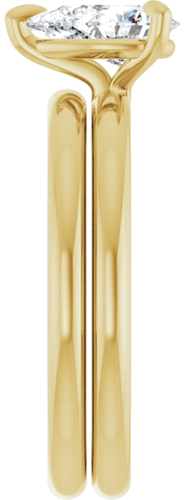 14K Yellow  8x5 mm Pear Solitaire Engagement Ring Mounting (9)