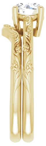 14K Yellow 6 mm Round Solitaire Engagement Ring Mounting (9)