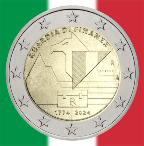 2024 Italija Finansų apsauga 2 eurų moneta (2)
