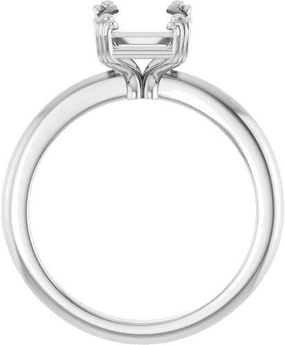 Sužadėtuvių Žiedas „Solitaire“ 14k white gold Emerald 9mm x 7mm (2)