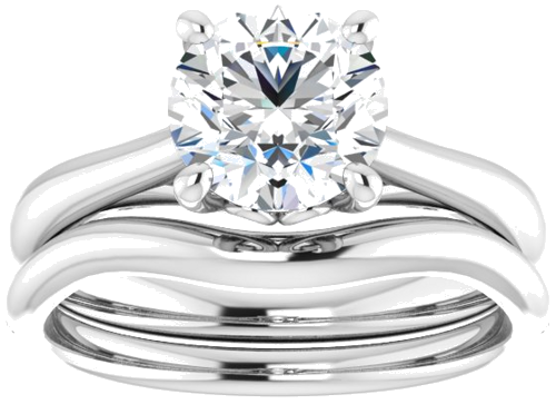 Sužadėtuvių Žiedas „Solitaire“ 950 Platinos Round 7.4mm (8)