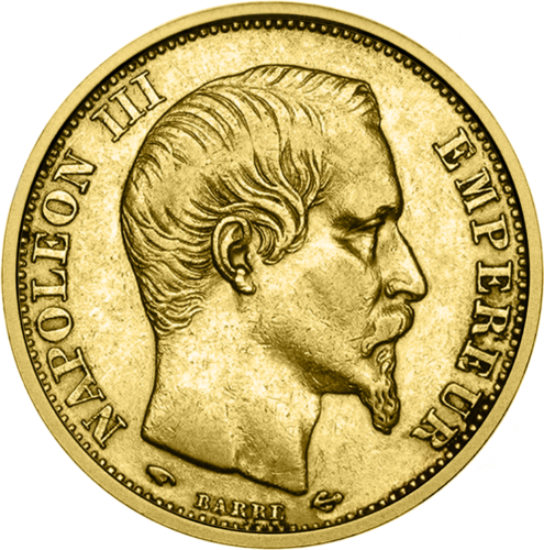 20 franks Napoleon III French Empire gold coin (1)