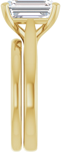 Sužadėtuvių Žiedas 10k yellow gold Emerald 10mm x 8mm (9)