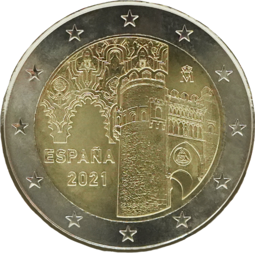2021 Испания Толедо Набор монет евро BU (4)
