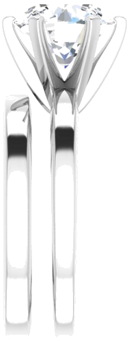 Sužadėtuvių Žiedas „Solitaire“ 14k white gold Round 9mm (9)