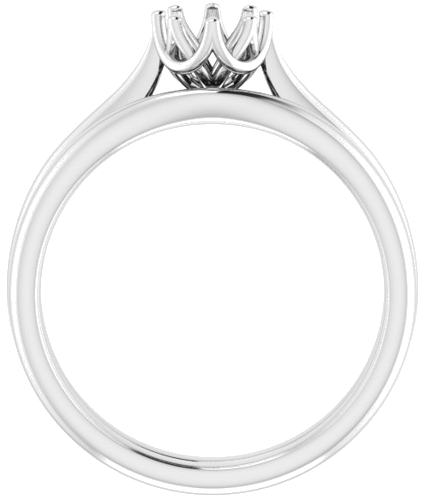 14K White 5.2 mm Round Solitaire Engagement Ring Mounting (7)