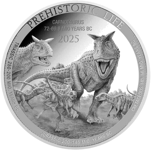 1 oz Carnotaurus 2025 Конго серебряная монета (1)