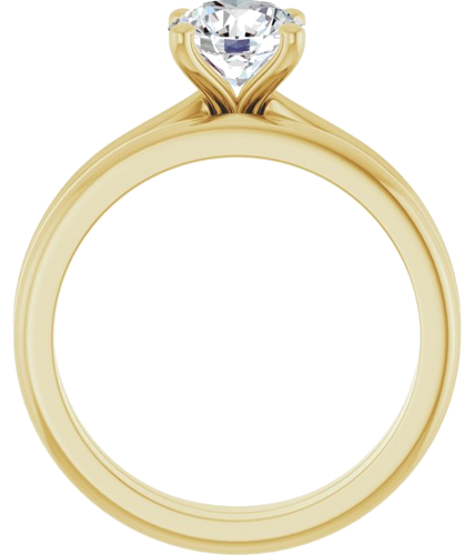 Sužadėtuvių Žiedas 14k yellow gold Round 6.5mm (7)