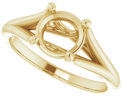 Sužadėtuvių Žiedas „Solitaire“ 14k yellow gold Round 7mm (5)