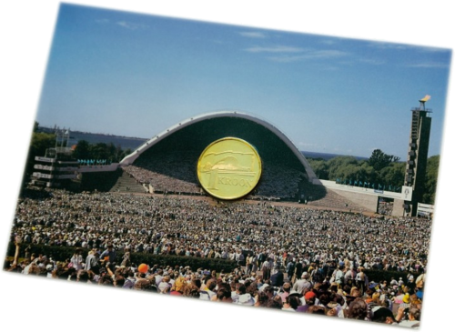 1999 Estija Dainų šventė 1 kronos moneta (3)