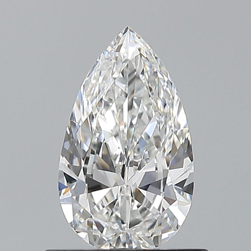 0.69 carat E-VVS2 Natūralus Pear Deimantas (1)